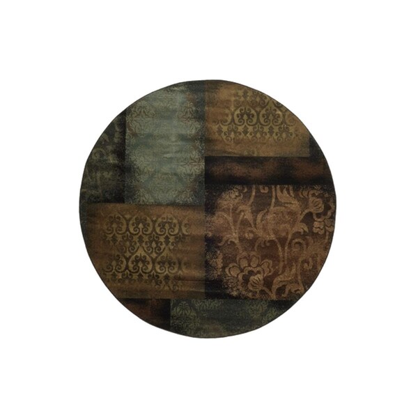 Sphinx By Oriental Weavers Oriental Weavers Hudson 4878B 8 and apos; Round Round - Blue/ Brown-Polypropylene H4878B235RDST - main